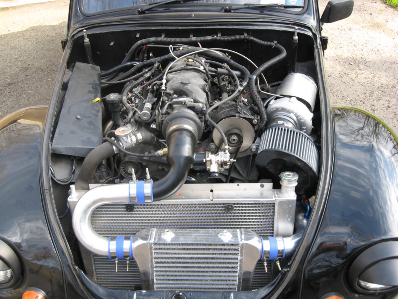 Illustration for article titled Vintage VW Bug Gets Turbocharged V8, Probably One Of The Four Horsemen